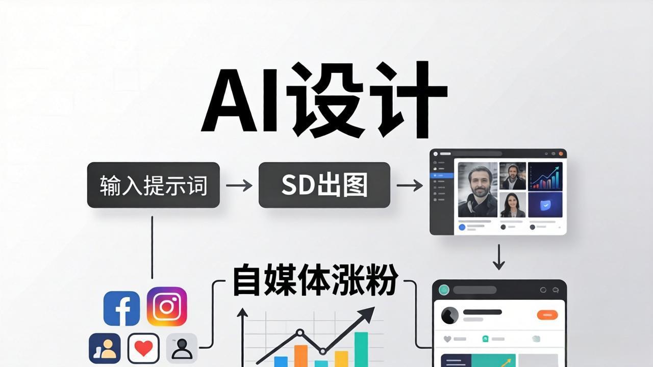人人都是AI设计师:SD出图+自媒体涨粉一站教学,告别图文素材焦虑,AI设计让你轻松避开内卷 人人都是AI设计师:SD出图+自媒体涨粉一站教学,告别图文素材焦虑,AI设计让你轻松避开内卷