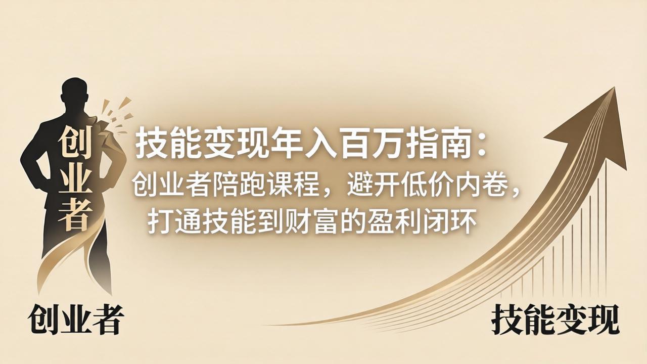 技能变现年入百万指南:创业者陪跑课程,避开低价内卷,打通技能到财富的盈利闭环 技能变现年入百万指南:创业者陪跑课程,避开低价内卷,打通技能到财富的盈利闭环