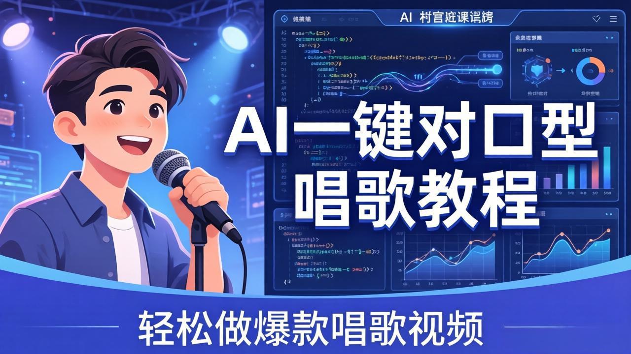 AI一键对口型唱歌教程:零基础也能学,素材准备+模型训练+音色转换,轻松做爆款唱歌视频 AI一键对口型唱歌教程:零基础也能学,素材准备+模型训练+音色转换,轻松做爆款唱歌视频