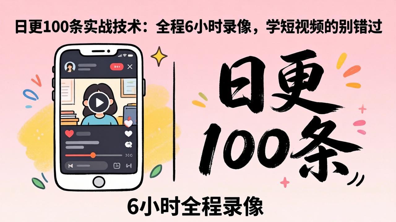 某工作坊东莞2026年4月12线下课:日更100条实战:全程6小时录像,学短视频的别错过 某工作坊东莞2026年4月12线下课:日更100条实战:全程6小时录像,学短视频的别错过