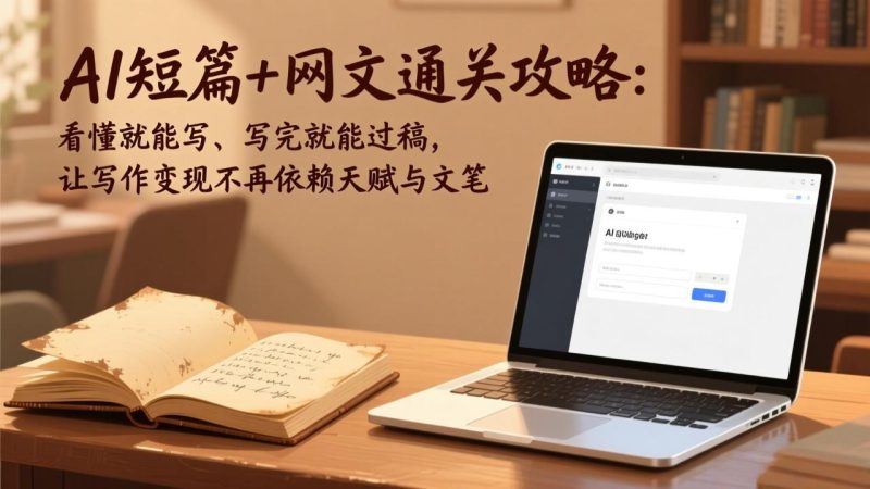 AI短篇+网文通关攻略-更新4月：看懂就能写、写完就能过稿，让写作变现不再依赖天赋与文笔 - 技研社-技研社