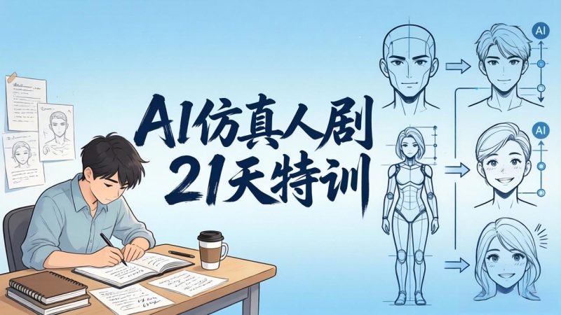 AI仿真人剧21天特训-更新:从剧本到成片全流程实战,掌握角色一致性与变现方法 - 技研社-技研社