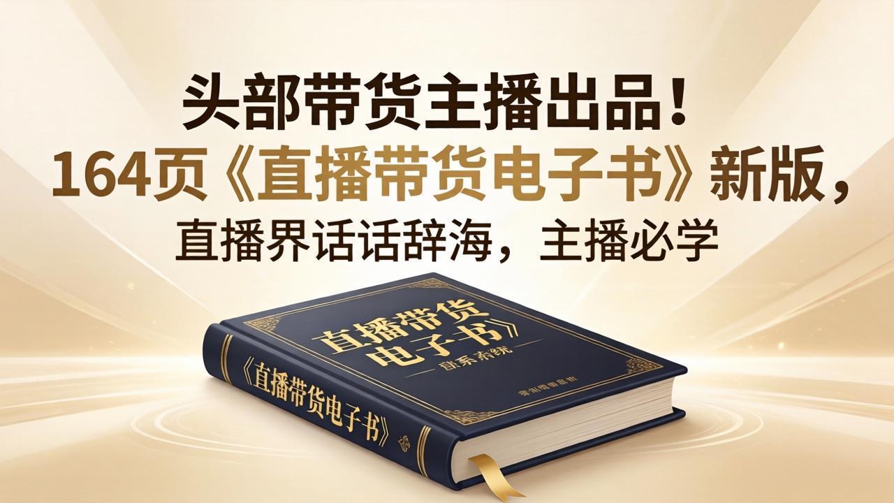 图片[1]-头部带货主播出品！164页《直播带货电子书》新版，直播界话术辞海，主播必学-阿兴说钱