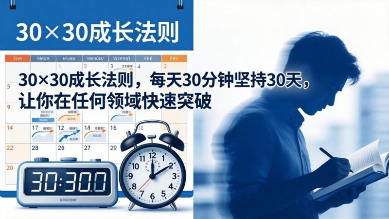 付费文章:30×30成长法则,每天30分钟坚持30天,让你在任何领域快速突破 - 技研社-技研社