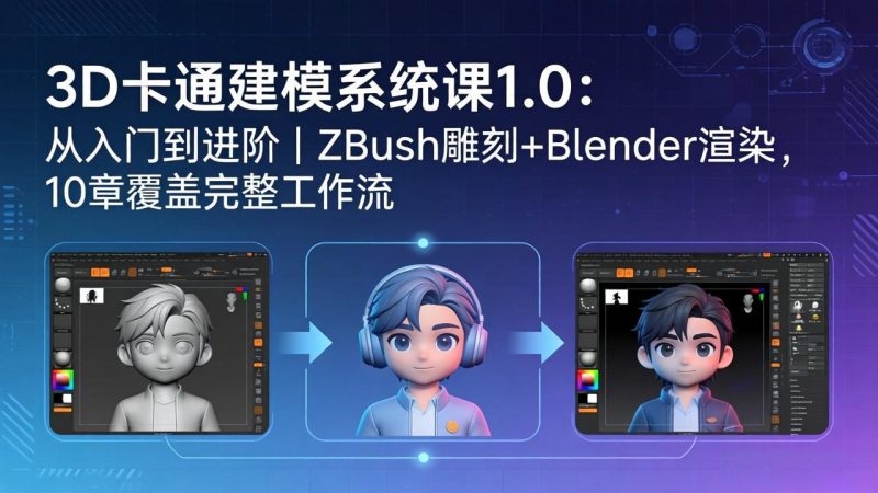 3D卡通建模系统课1.0-技研社