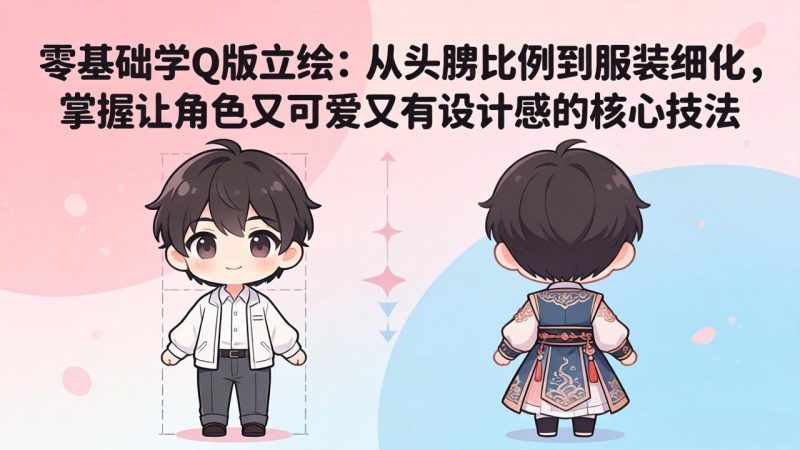 零基础学Q版立绘:从头身比例到服装细化,掌握让角色又可爱又有设计感的核心技法 - 技研社-技研社