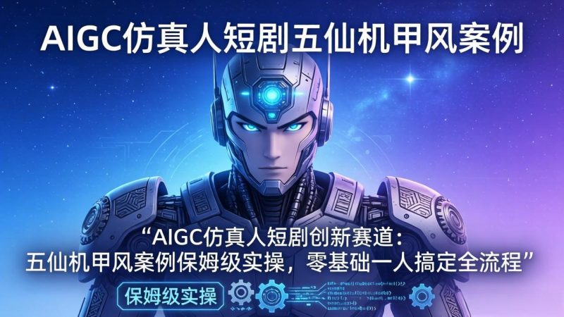 AIGC仿真人短剧创新赛道:五仙机甲风案例保姆级实操,零基础一人搞定全流程 - 技研社-技研社