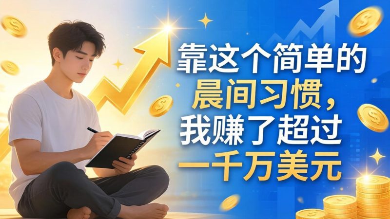付费文章:靠这个简单的晨间习惯,我赚了超过一千万美元 - 技研社-技研社