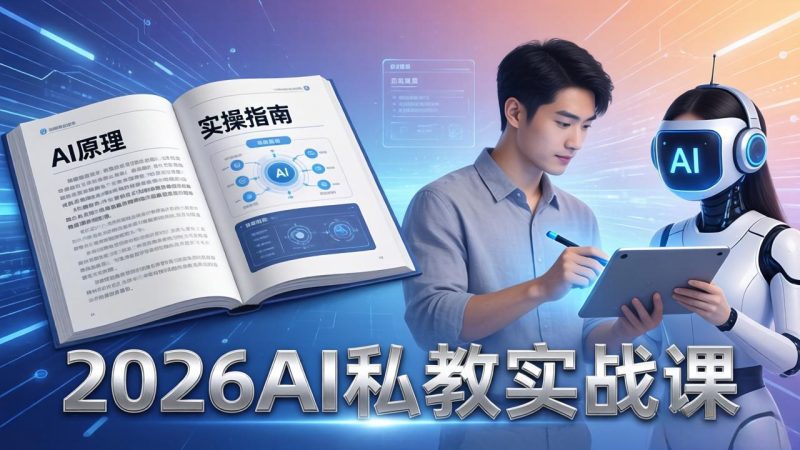 2026AI私教实战课:从AI原理到全场景实操,零基础学会用AI提效+单人单干创业 - 技研社-技研社