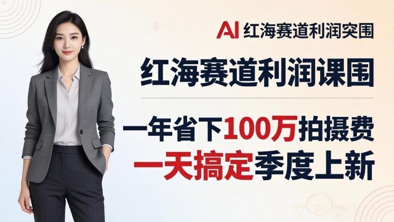 服装老板AI模特图课:一年省下100万拍摄费,一天搞定季度上新,红海赛道利润突围 - 技研社-技研社