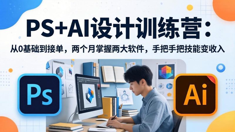 PS+AI设计训练营:从0基础到接单,两个月掌握两大软件,手把手把技能变收入 - 技研社-技研社