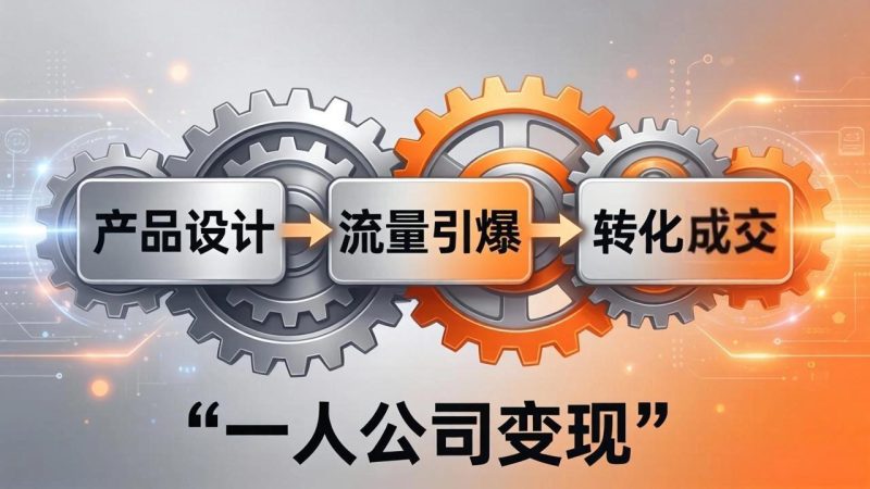 一人公司变现全攻略:产品设计+流量引爆+转化成交,打造不受年龄限制的长期事业 - 技研社-技研社