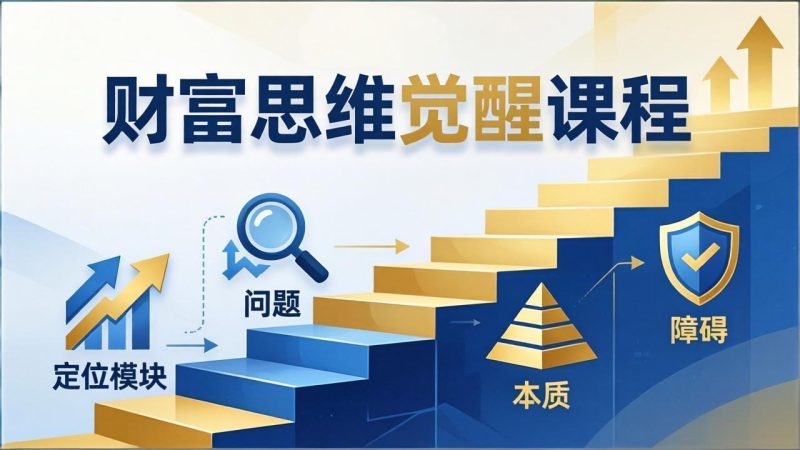 财富思维觉醒第十期:3天大课四大模块,精准定位问题看清本质,扫清人生障碍 - 技研社-技研社