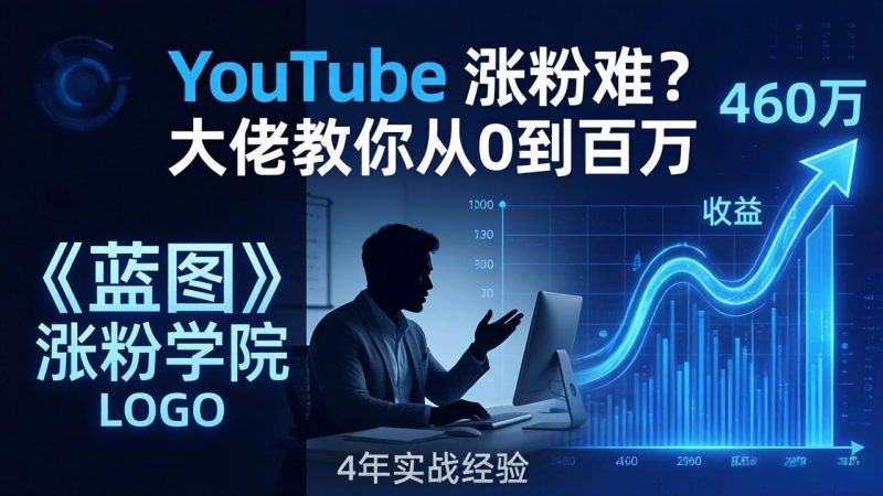 YouTube 涨粉难?《蓝图涨粉学院》:4 年赚 460 万的大佬教策略,从0到百万有路径! - 技研社-技研社