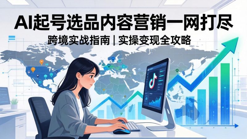 2026 TikTok 跨境AI实操:从零基础到变现全流程,AI起号选品内容营销一网打尽 - 技研社-技研社