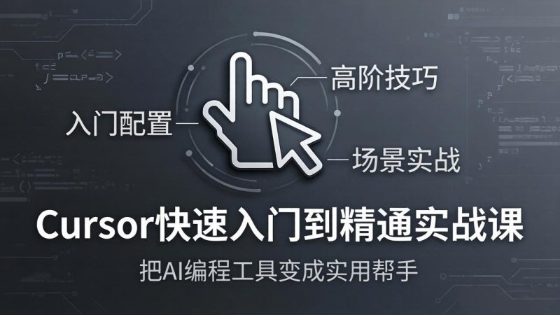 Cursor快速入门到精通实战课-技研社