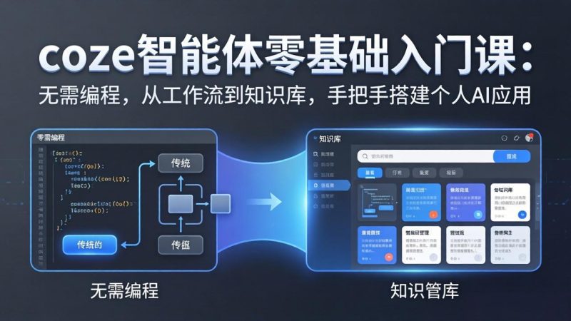 coze智能体零基础入门课:无需编程,从工作流到知识库,手把手搭建个人AI应用 - 技研社-技研社