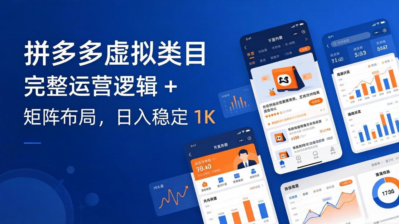 拼多多虚拟类目干货:完整运营逻辑 + 矩阵布局,日入稳定 1K 拼多多虚拟类目干货:完整运营逻辑 + 矩阵布局,日入稳定 1K