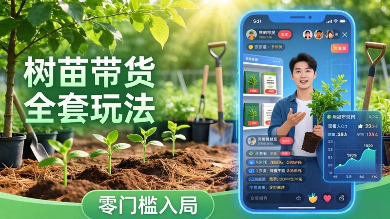 视频号AI树苗带货全套玩法:零门槛入局,掌握豆包、千问等AI工具制作树苗视频的全套流程 - 技研社-技研社