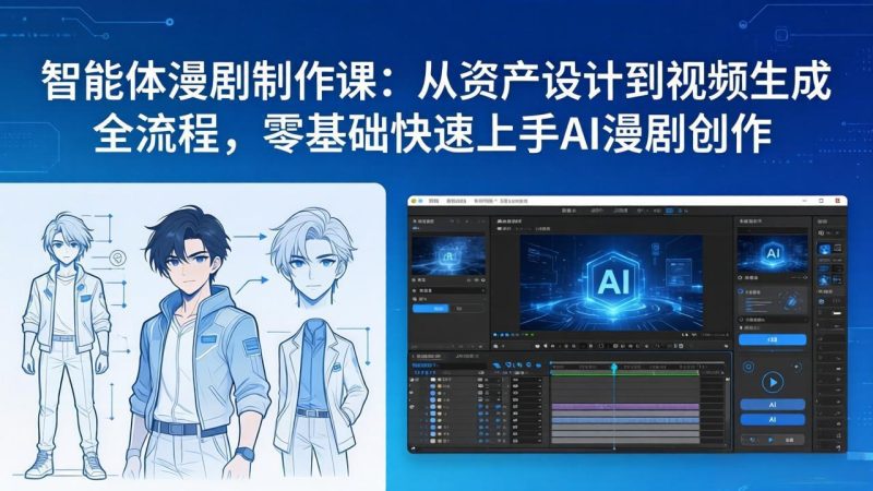 智能体漫剧制作课:从资产设计到视频生成全流程,零基础快速上手AI漫剧创作 - 技研社-技研社