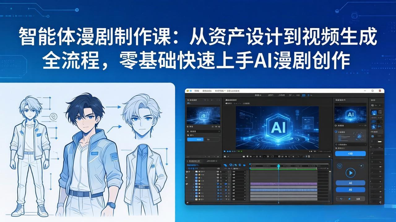智能体漫剧制作课:从资产设计到视频生成全流程,零基础快速上手AI漫剧创作 智能体漫剧制作课:从资产设计到视频生成全流程,零基础快速上手AI漫剧创作