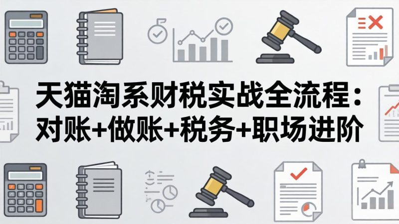 天猫淘系财税实战全流程:对账+做账+税务+职场进阶,手把手吃透平台财税每一环 - 技研社-技研社