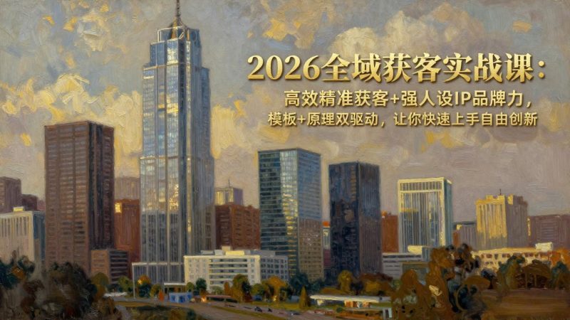 2026全域获客实战课-技研社