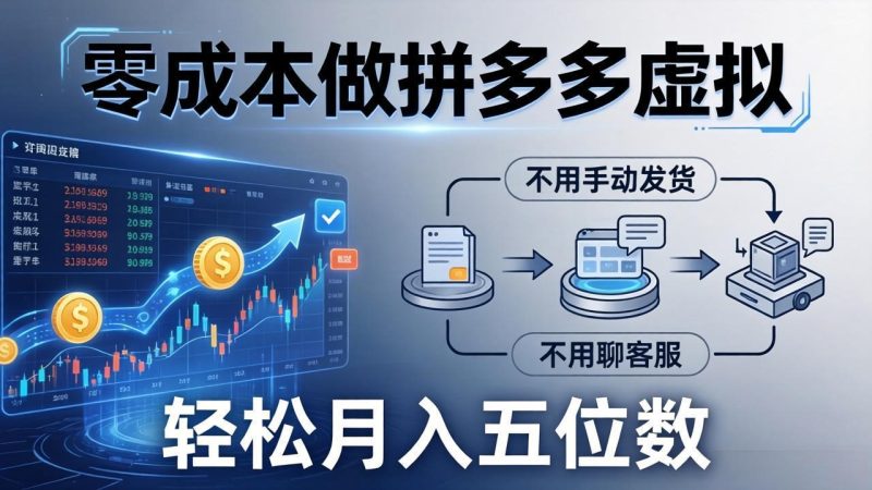 零成本做拼多多虚拟,不用手动发货,不用聊客服,轻松月入五位数! - 技研社-技研社