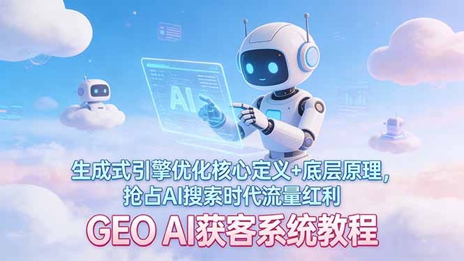 GEO AI获客系统教程:生成式引擎优化核心定义+底层原理,抢占AI搜索时代流量红利 GEO AI获客系统教程:生成式引擎优化核心定义+底层原理,抢占AI搜索时代流量红利