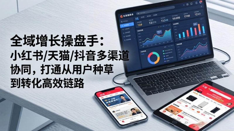 全域增长操盘手：小红书/天猫/抖音多渠道协同，打通从用户种草到转化高效链路 - 技研社-技研社