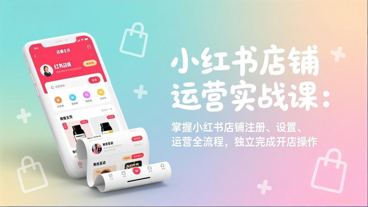 小红书店铺运营实战课:掌握小红书店铺注册、设置、运营全流程,独立完成开店操作 小红书店铺运营实战课:掌握小红书店铺注册、设置、运营全流程,独立完成开店操作