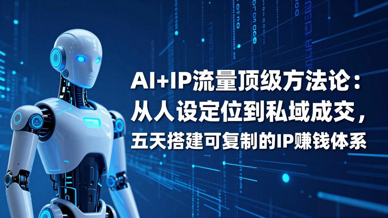 AI+IP顶级方法论:从人设定位到私域成交,五天搭建可复制的IP赚钱体系 AI+IP顶级方法论:从人设定位到私域成交,五天搭建可复制的IP赚钱体系