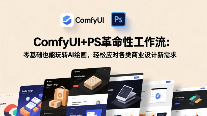 ComfyUI+PS革命性工作流：零基础也能玩转AI绘画，轻松应对各类商业设计新需求 - 技研社-技研社