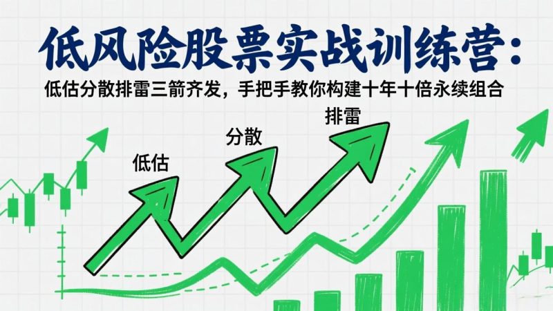低风险股票实战训练营:低估分散排雷三箭齐发,手把手教你构建十年十倍永续组合 - 技研社-技研社