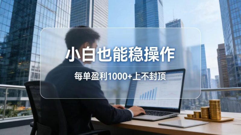 2026新项目,小白也能稳操作,每单盈利1000+上不封顶 - 技研社-技研社
