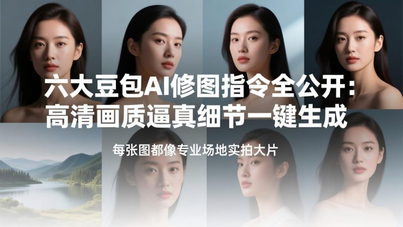 六大豆包AI修图指令全公开:高清画质逼真细节一键生成,每张图都像专业场地实拍大片 - 技研社-技研社