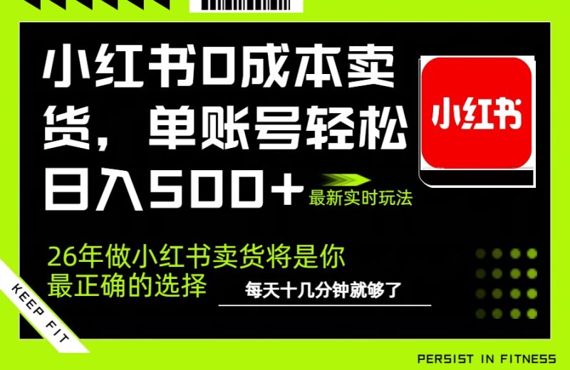 小红书0成本AI卖货,单账号轻松日入500+,完全托管AI,可矩阵放大 - 技研社-技研社