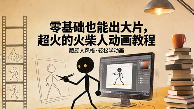 零基础也能出大片，超火的火柴人动画教程（藏经人风格） - 技研社-技研社