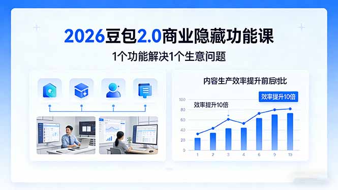 2026豆包2.0商业隐藏功能课,1个功能解决1个生意问题,内容生产效率提升10倍 2026豆包2.0商业隐藏功能课,1个功能解决1个生意问题,内容生产效率提升10倍
