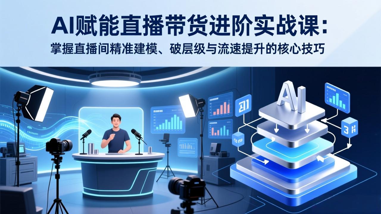 AI赋能直播带货进阶实战课:掌握直播间精准建模、破层级与流速提升的核心技巧 AI赋能直播带货进阶实战课:掌握直播间精准建模、破层级与流速提升的核心技巧