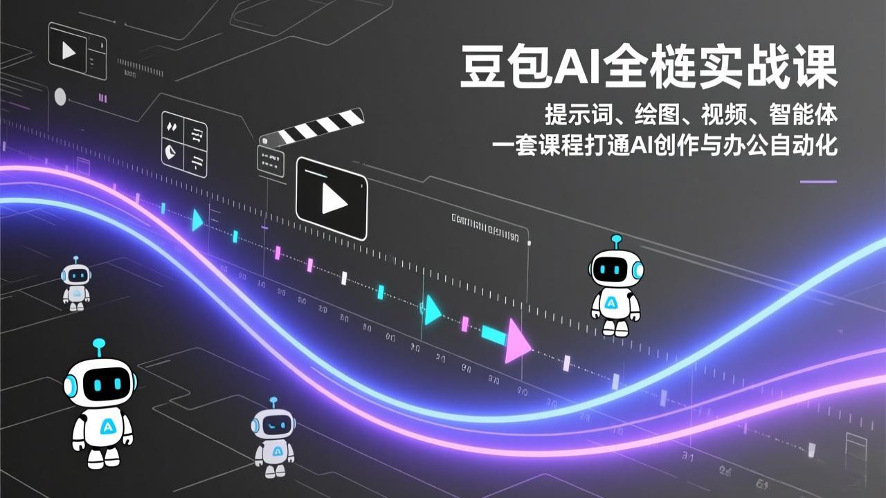 豆包AI全栈实战课:提示词、绘图、视频、智能体,一套课程打通AI创作与办公自动化 豆包AI全栈实战课:提示词、绘图、视频、智能体,一套课程打通AI创作与办公自动化