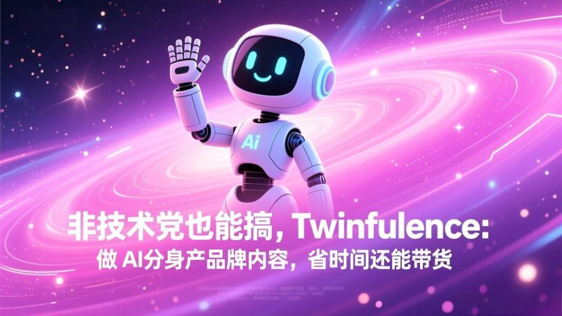 非技术党也能搞!Twinfluence:做 AI 分身产品牌内容,省时间还能带货 - 技研社-技研社