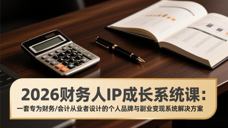 2026财务人IP成长系统课:一套专为财务/会计从业者设计的个人品牌与副业变现系统解决方案 - 技研社-技研社