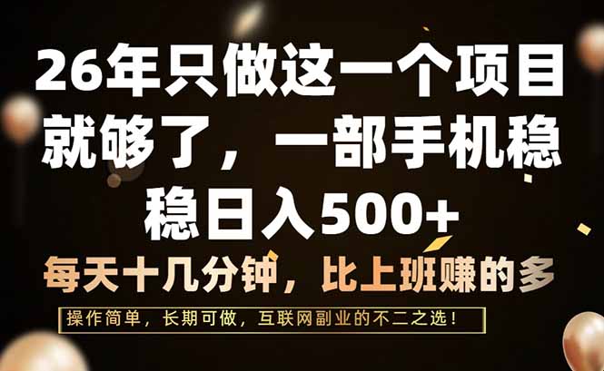 26年只做这一个项目-技研社