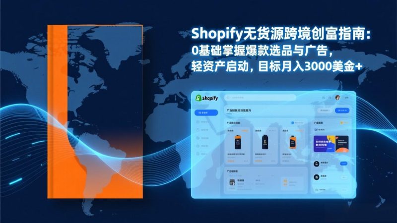 Shopify爆款打法实战:从选品到广告投放,复制爆款模型,驱动独立站月销售额破万刀 - 技研社-技研社