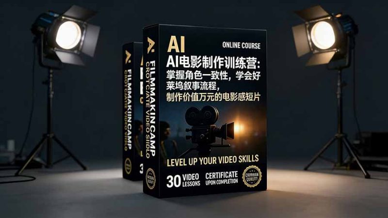 AI电影制作训练营:掌握角色一致性,学会好莱坞叙事流程,制作价值万元的电影感短片 - 技研社-技研社
