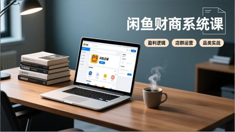 闲鱼财商系统课:从盈利逻辑、店群运营到品类实战,实现稳定月入过万 - 技研社-技研社