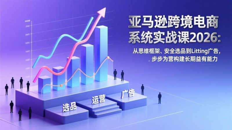 亚马逊跨境电商系统实战课2026:从思维框架、安全选品到Listing广告,步步为营构建长期盈利能力 - 技研社-技研社