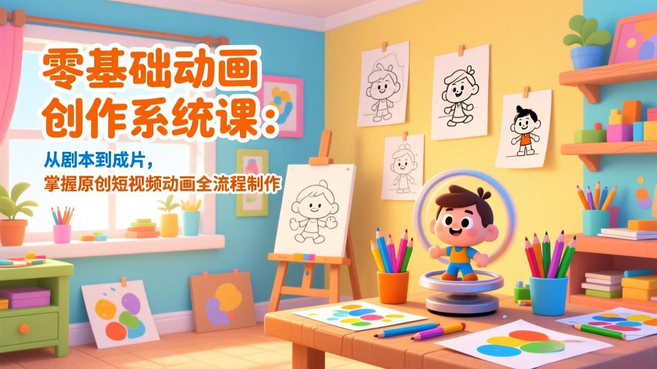 零基础动画创作系统课:从剧本到成片,掌握原创短视频动画全流程制作 零基础动画创作系统课:从剧本到成片,掌握原创短视频动画全流程制作