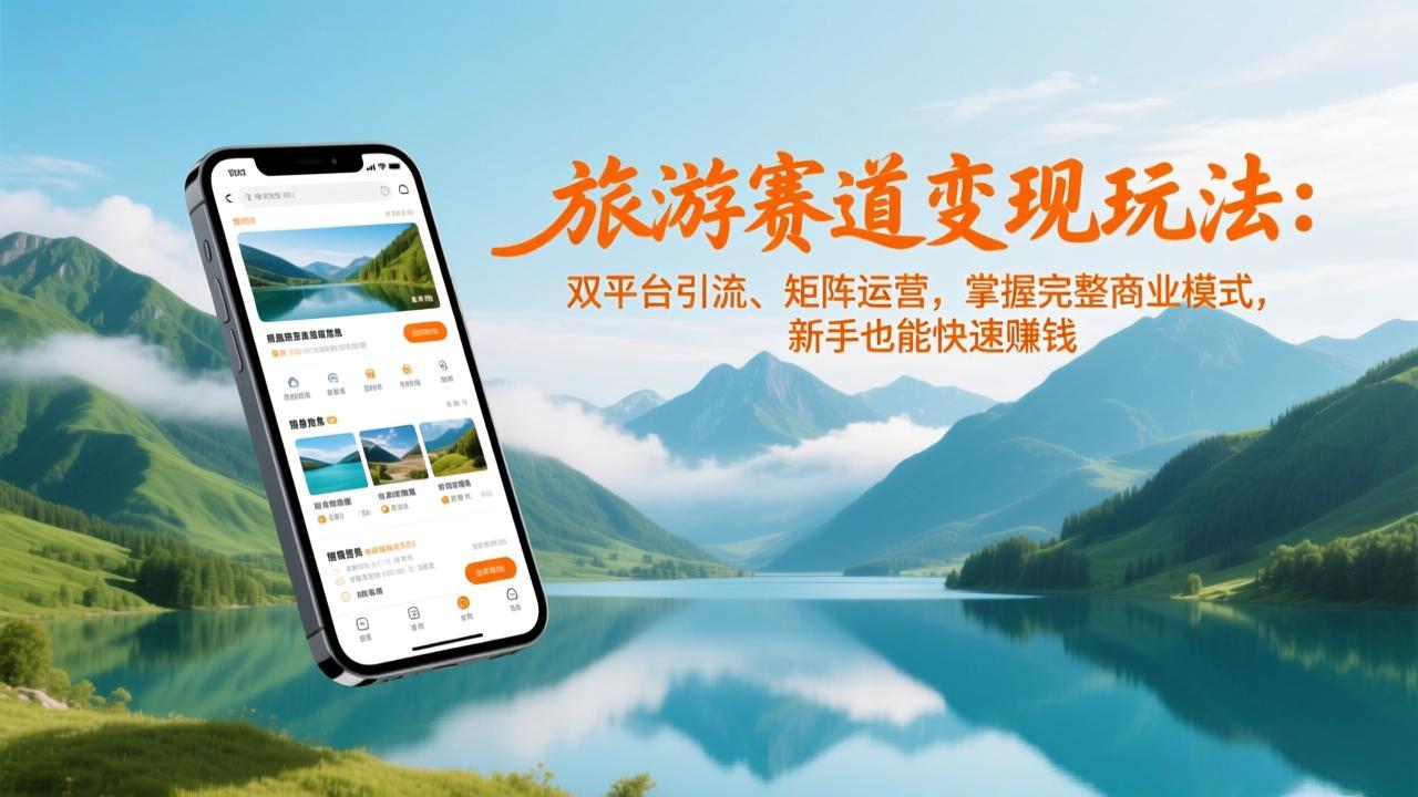 旅游赛道变现玩法:双平台引流、矩阵运营,掌握完整商业模式,新手也能快速赚钱 旅游赛道变现玩法:双平台引流、矩阵运营,掌握完整商业模式,新手也能快速赚钱